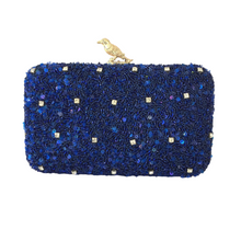 Load image into Gallery viewer, Nancy Clutch - Cobalt Blue
