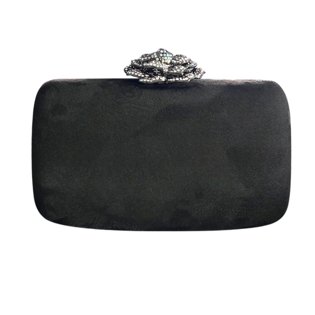 Roselle Clutch - Charcoal