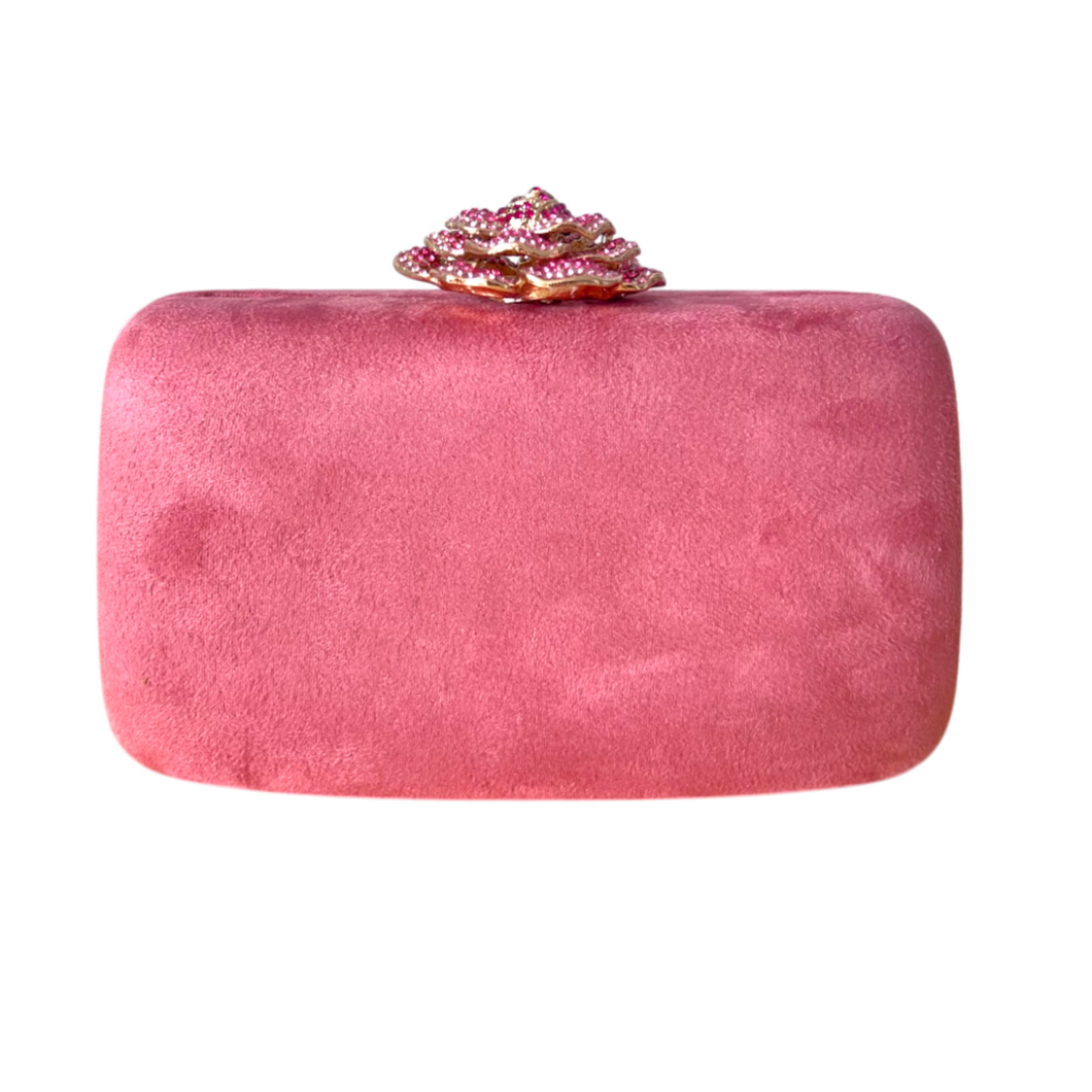 Roselle Clutch - Strawberry Pink