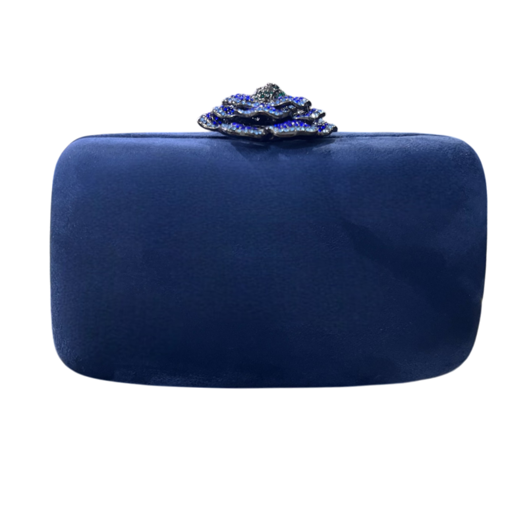 Roselle Clutch Dark Navy Blue